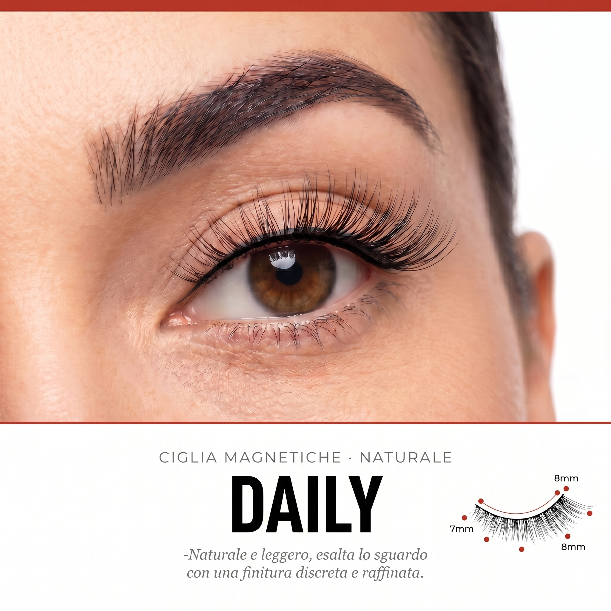 FELINA Daily — Ciglia Magnetiche Naturali con Eyeliner e Applicatore | Senza Colla