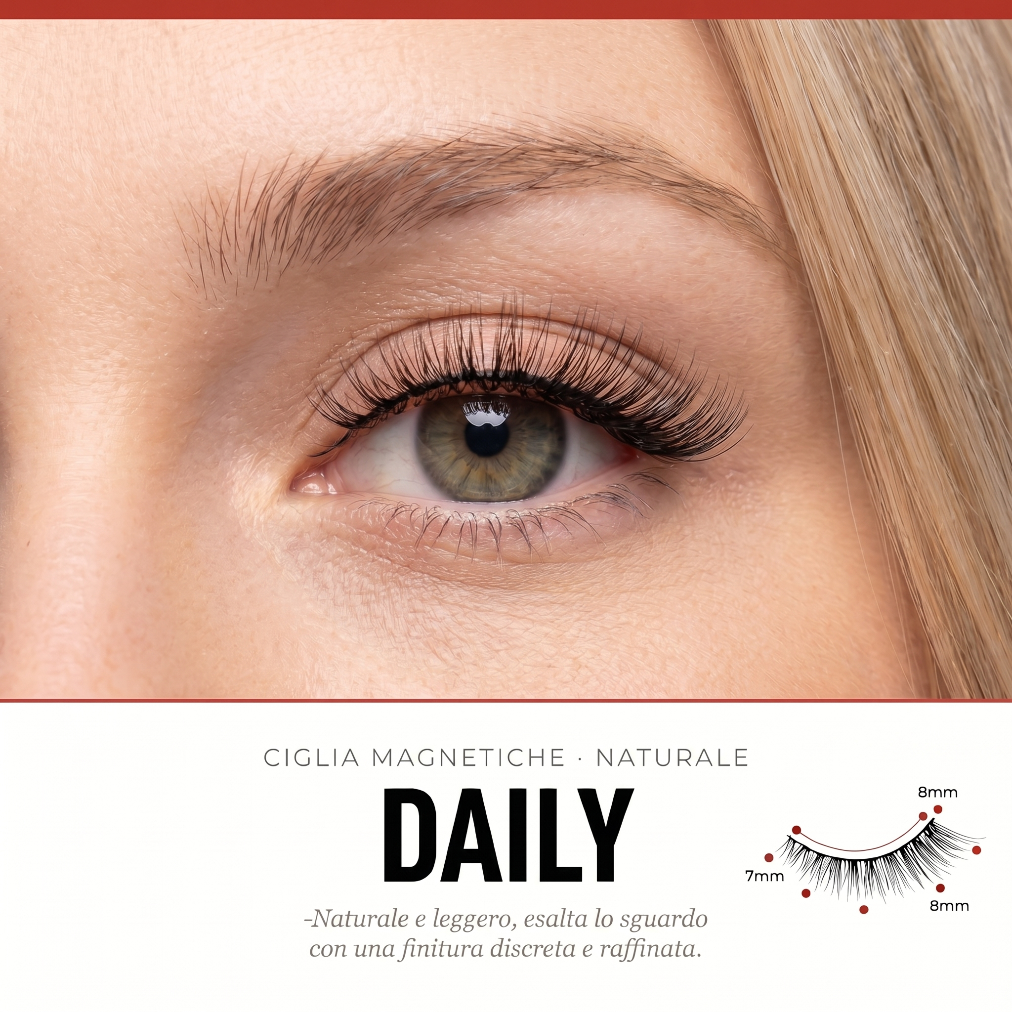 FELINA Daily — Ciglia Magnetiche Naturali con Eyeliner e Applicatore | Senza Colla