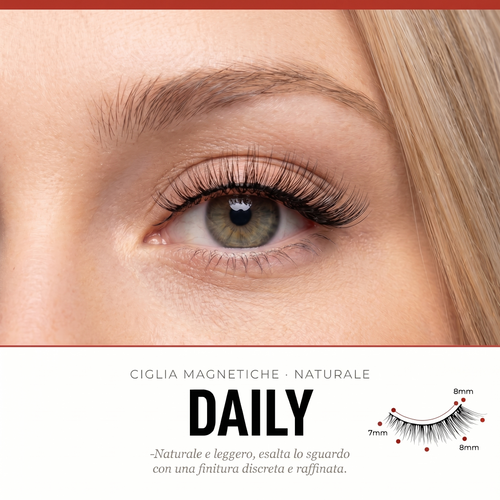 FELINA Daily — Ciglia Magnetiche Naturali con Eyeliner e Applicatore | Senza Colla