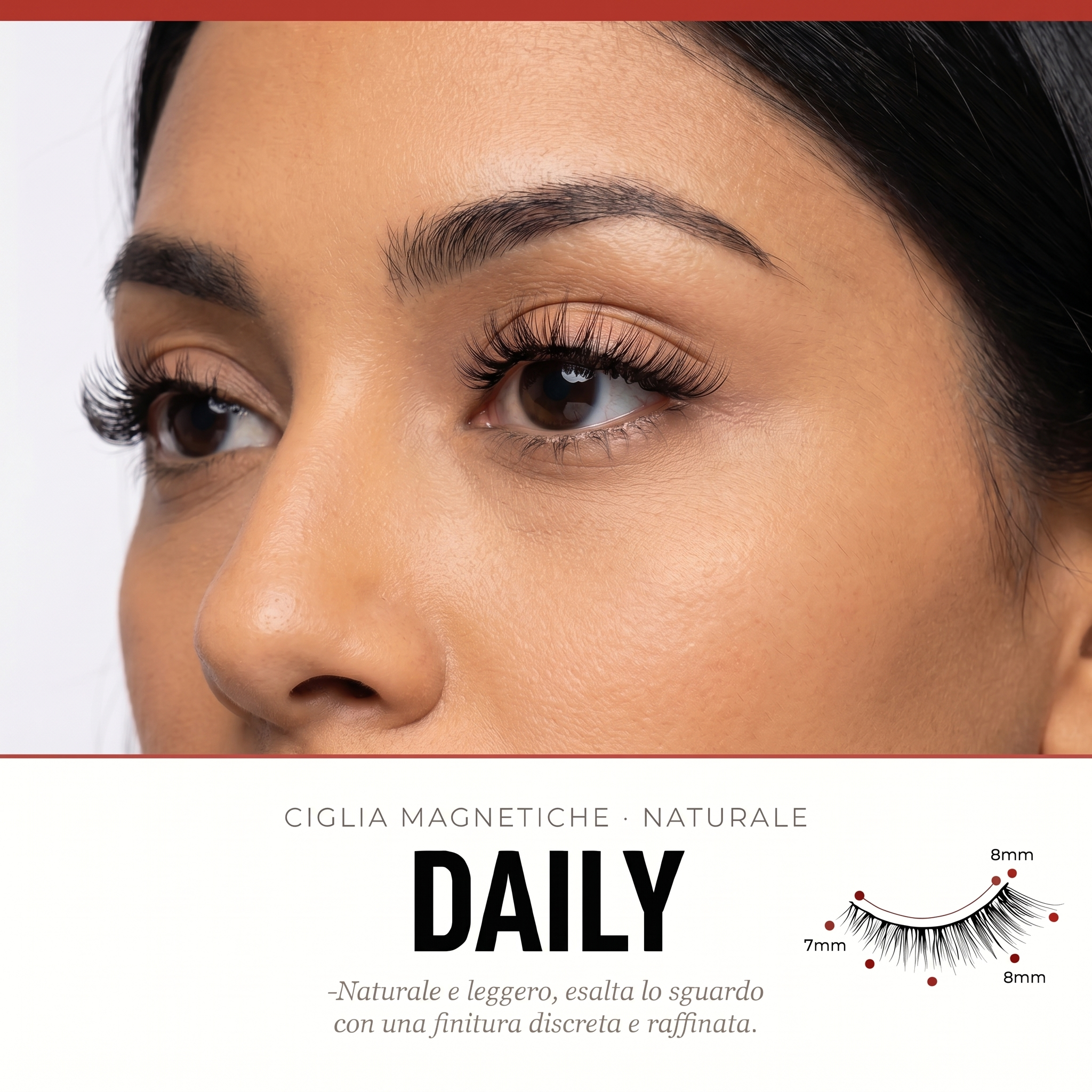 FELINA Daily — Ciglia Magnetiche Naturali con Eyeliner e Applicatore | Senza Colla