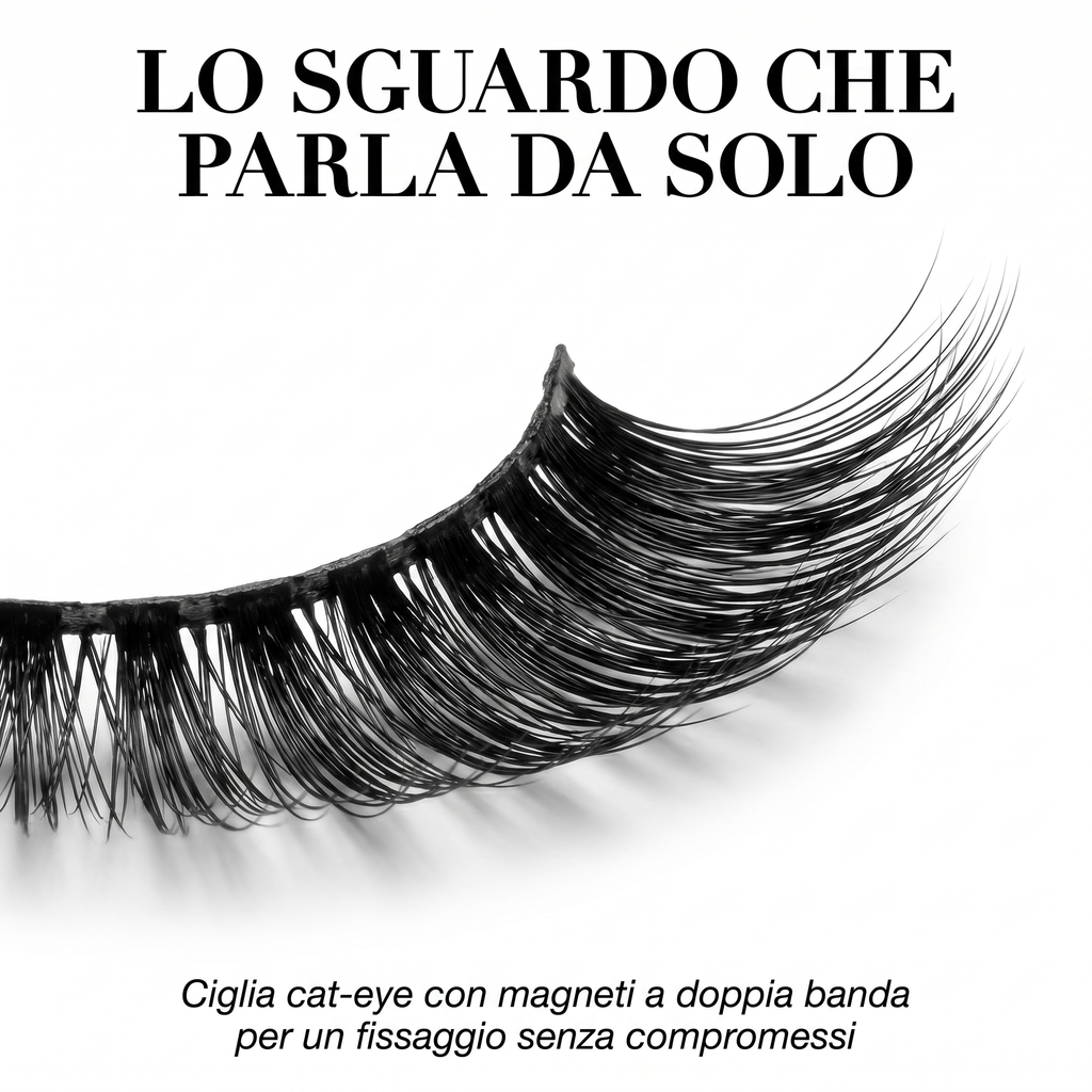 FELINA Bold — Ciglia Magnetiche Cat-Eye con Eyeliner e Applicatore | Volume Definito